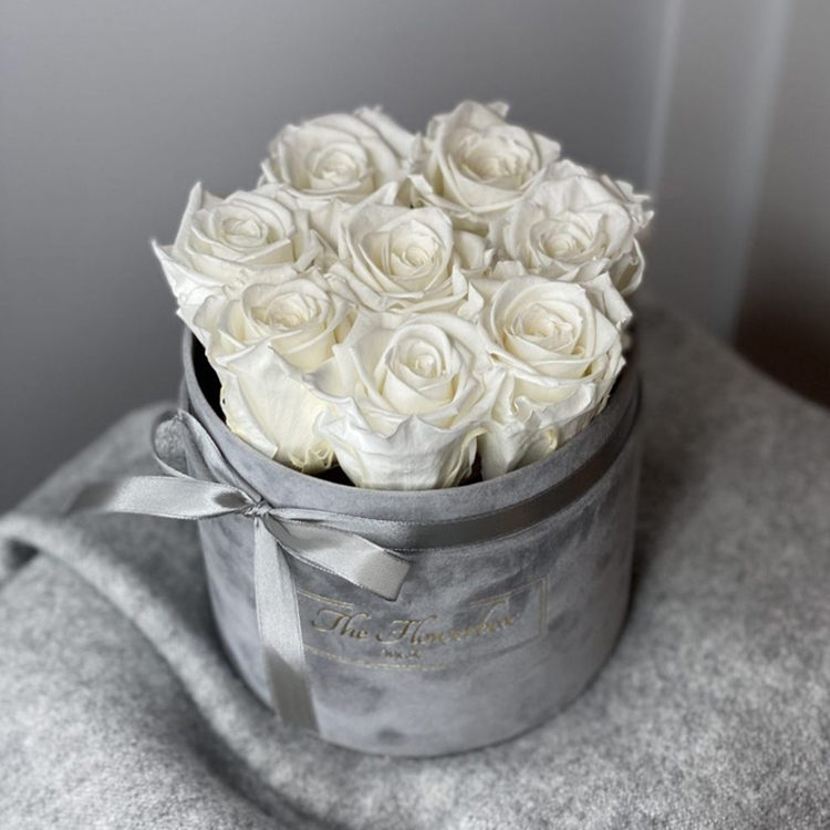 mini rose flower gift velvet box