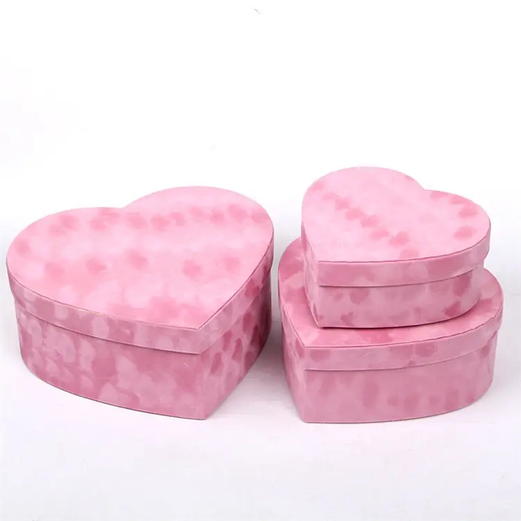Velvet Heart Shape Flower Box