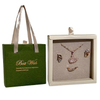New design creative paper jewelry box packaging with satin handle
